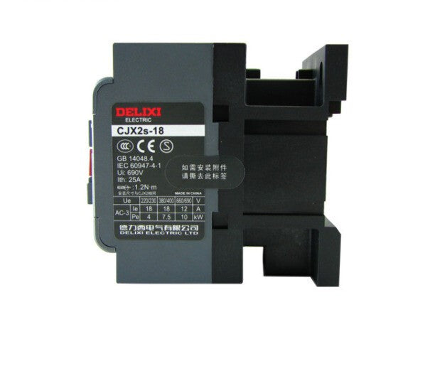 Delixi CJX2s-18 Series 18A, AC Contactor (1NO+1NC,1NO,1NC)   #DEL