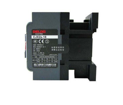 Delixi CJX2s-18 Series 18A, AC Contactor (1NO+1NC,1NO,1NC)   #DEL