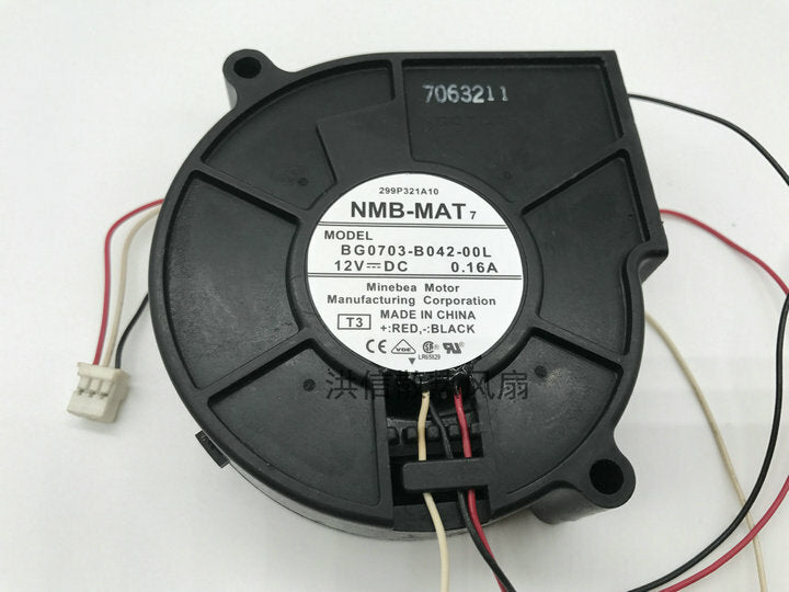 1pcs NMB BG0703-B042-00L 12V 0.16A 7CM 7525 projector 3-wire turbo fan