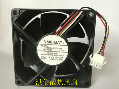 1pcs NMB-MAT 3110KL-05W-B66 DC24V 0.18A 8025 8CM inverter fan 4pin