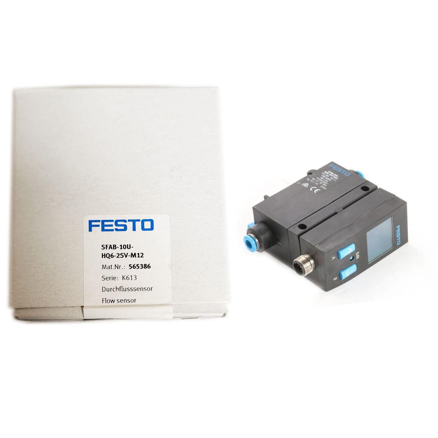 new 1 pcs Festo flow sensor SFAB-10U-HQ6-2SV-M12 565386 - FESTO
