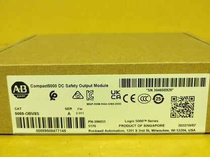2023 New Sealed Allen Bradley 5069-OBV8S Compact 8-Ch Safety Output Module - ALLEN BRADLEY