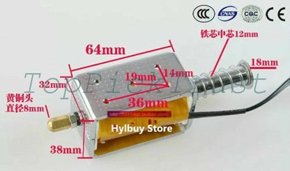 35mm 12V 24V 220V Long-Stroke Large Solenoid Electromagnetic Push-Pull Actuator