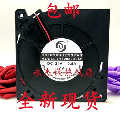 1PCS YY12032H24B DC24V 0.50A 2-Wire Turbo Cooling Fan