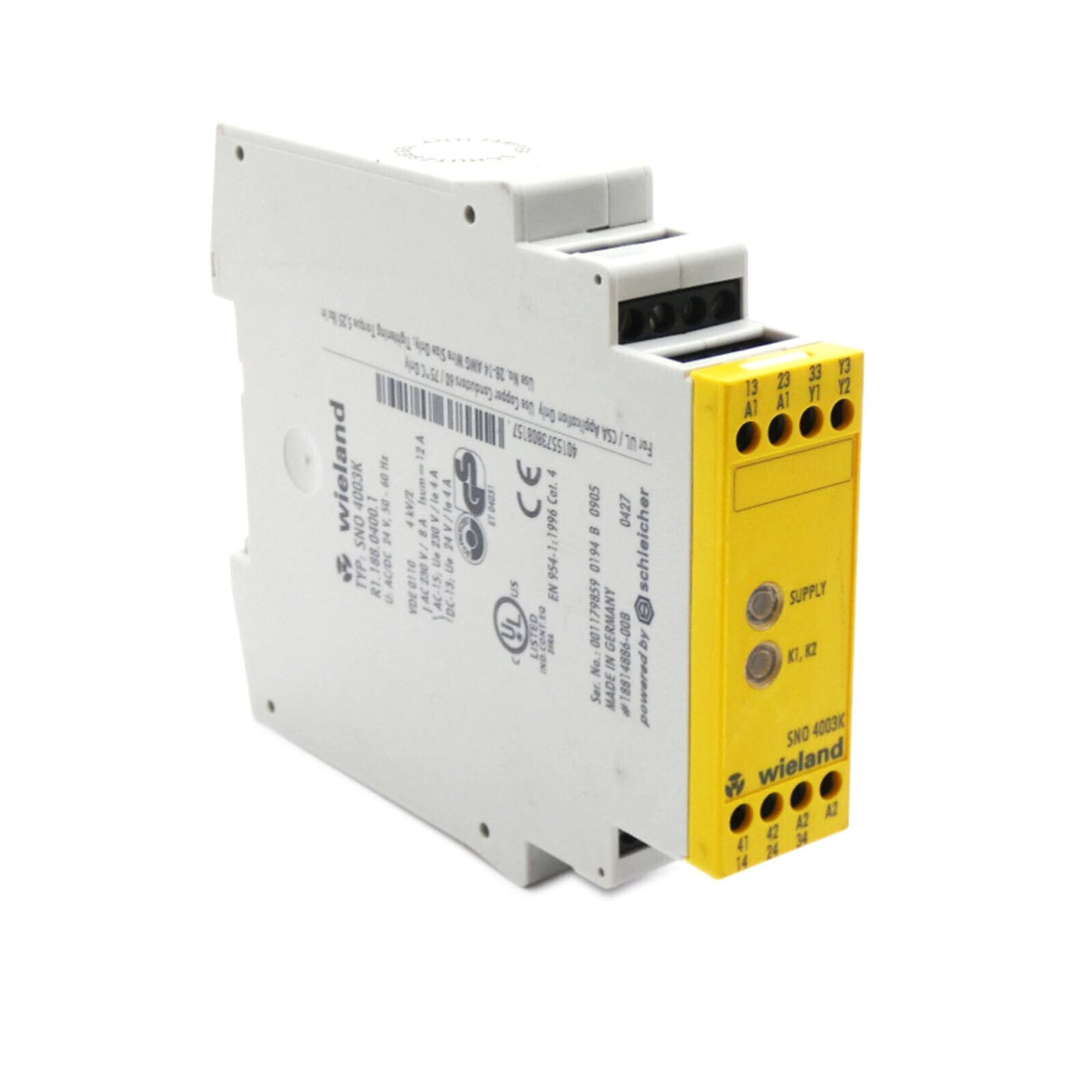 Wieland Safety Relay SNO4003K - New 1PCS - WIELAND