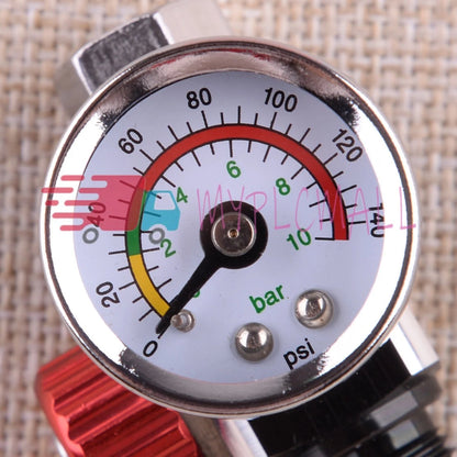 1pcs Car Air Regulator Pressure Gauge Tool fit for Devilbiss Iwata 0-140 PSI