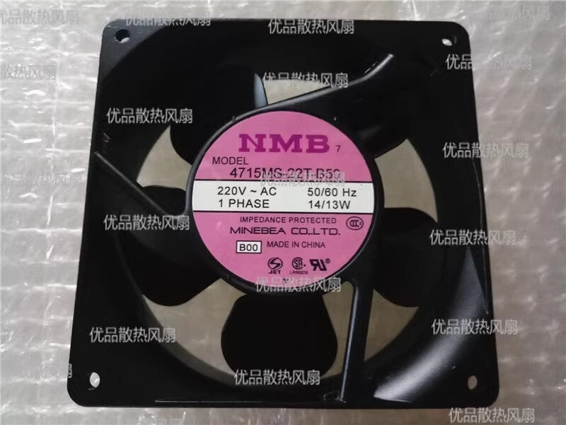 NMB 4715MS-22T-B50 220VAC 14/13W 120*120*38MM Aluminum Frame AC Cooling Fan