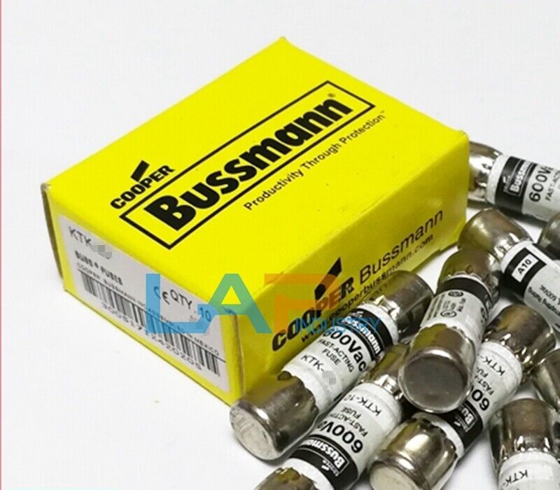 10PCS Bussmann KTK-12 12A 600V Fuses - Reliable Protection - BUSSMANN