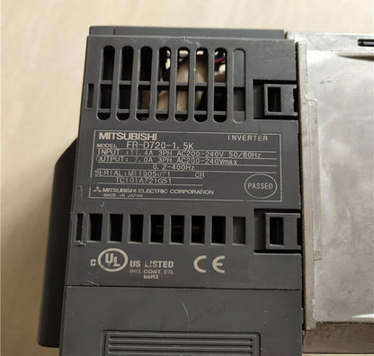 Mitsubishi FR-D720-1.5K 220V 1.5KW Frequency converter tested - MITSUBISHI