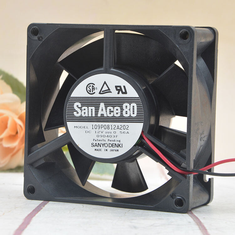 1pcs Sanyo 109p0812a202 san Ace 80 8cm 12v 0.56A 8032 silent fan