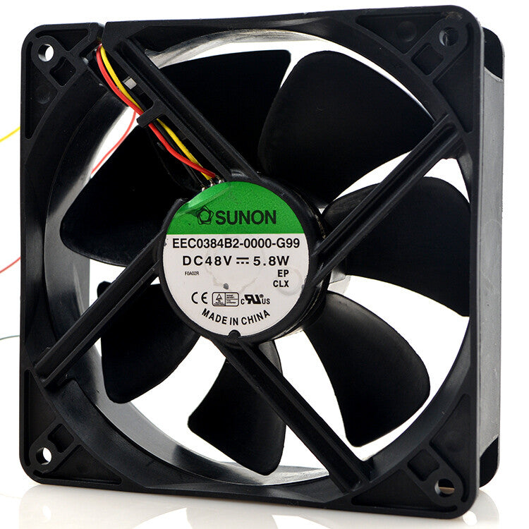 1pcs SUNON EEC0384B2-0000-G99 12CM 12038 48V 5.8W 3-wire fan