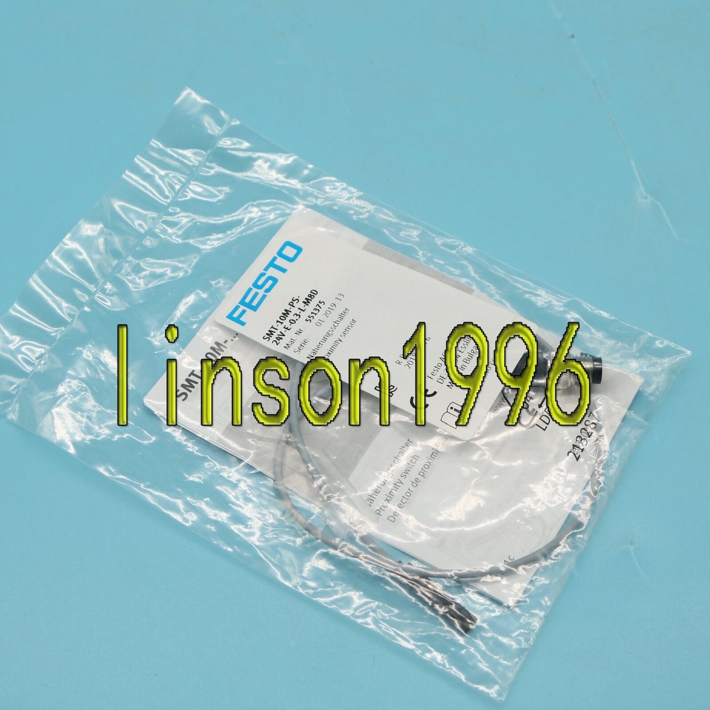 FESTO Proximity Switch SMT-10M-PS-24V-E-03-L-M8D - FESTO