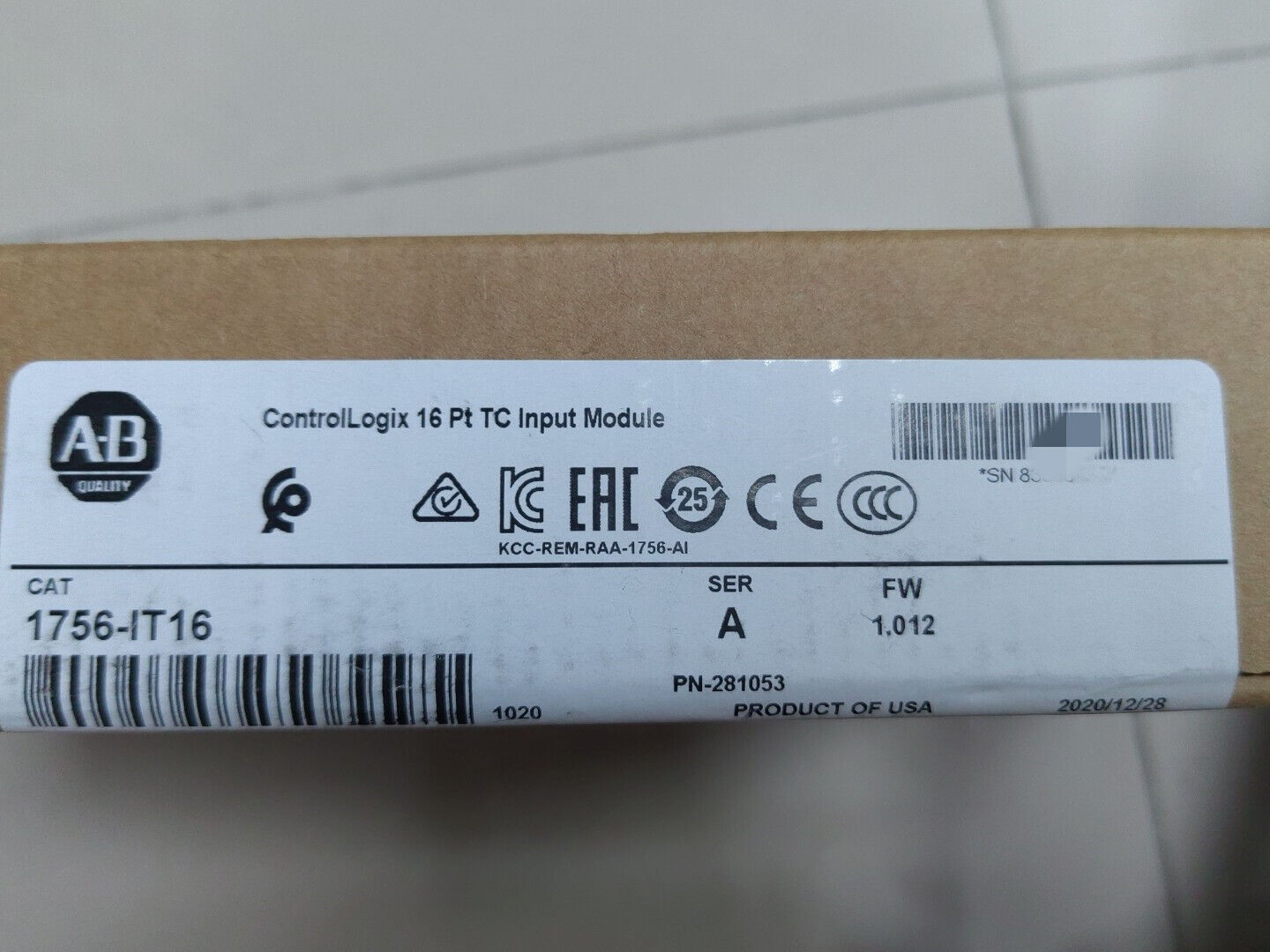 Allen Bradley Sealed Input Module 1756IT16 PLC - ALLEN BRADLEY