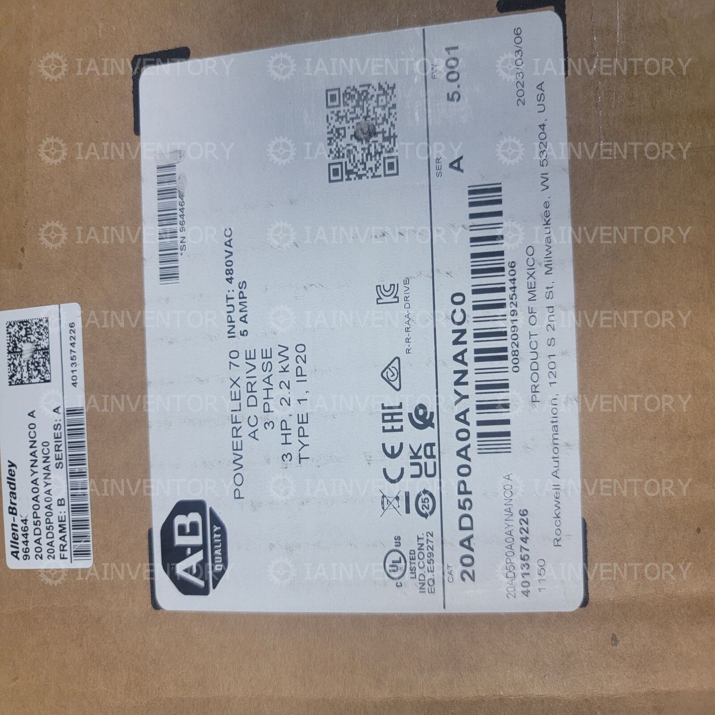 Allen-Bradley 20AD5P0A0AYNANC0 Fast - Industrial Equipment - ALLEN-BRADLEY