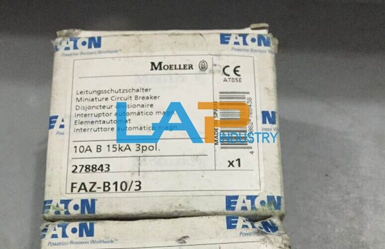 MOELLER FAZ-B10/3 Miniature Circuit Breaker 10A 3P 15KA - MOELLER