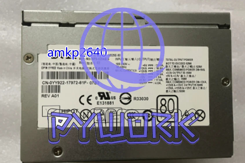 1pcs For Poweredge T410 server 525W Power Supply YY922 M327J NPS-525AB A