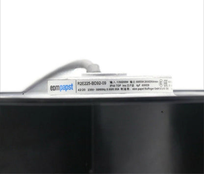 R2E225-BD92-09 Centrifugal Fan 230VAC Φ225MM 135W Inverter/Purifier Fan
