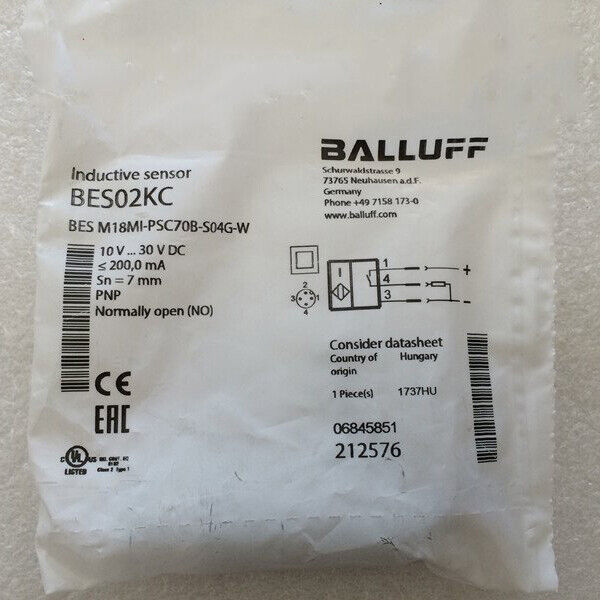 Balluff Proximity Switch BES M18MI-PSC70B-S04G - BALLUFF