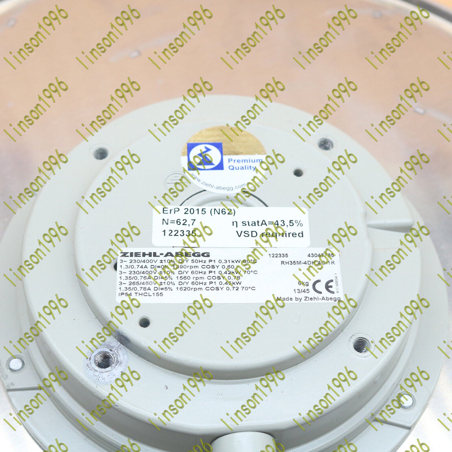 ZIEHL ABEGG RH35M-4DK.4C.1R Centrifugal Fan 230 VAC - ZIEHL ABEGG