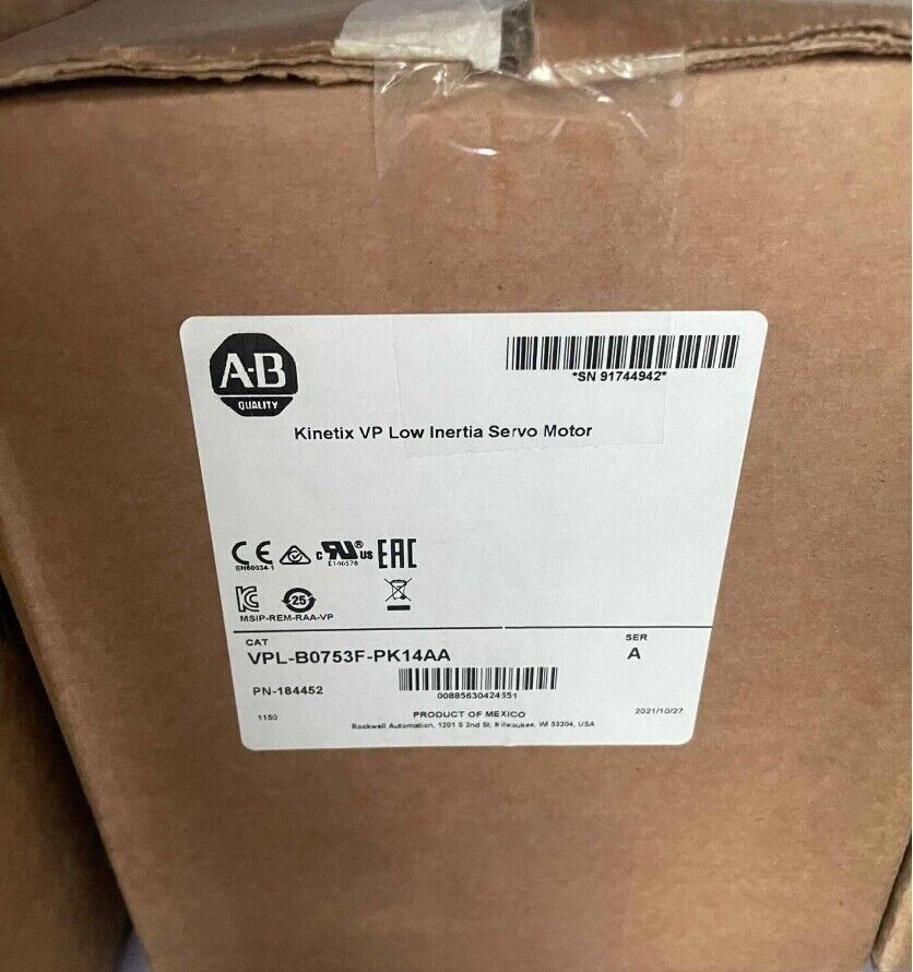 VPL-B0753F-PK14AA Low Inertia AC Servo Motor - Allen Bradley - ALLEN BRADLEY