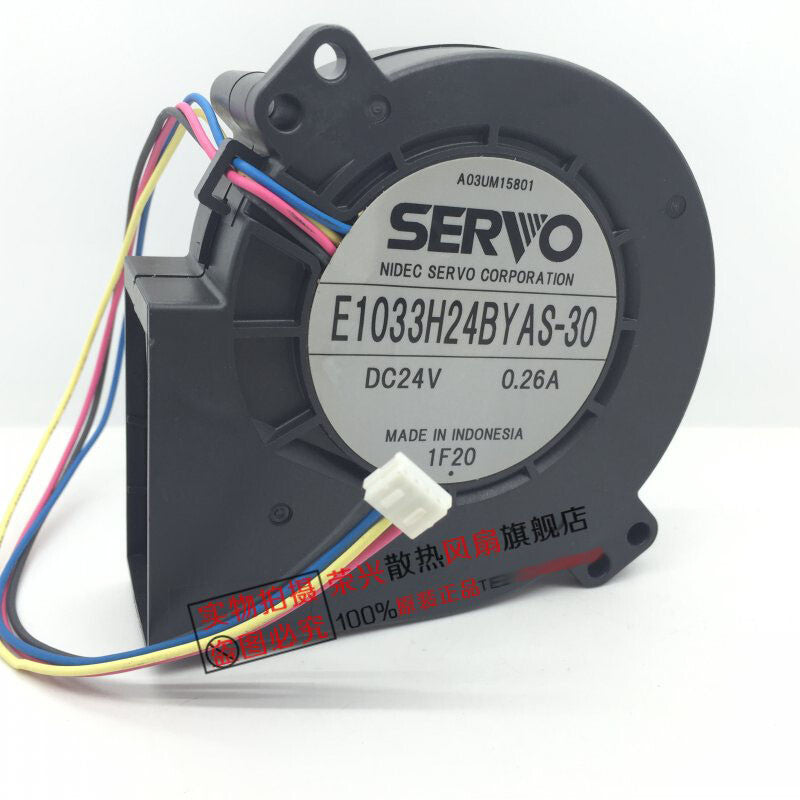 Japan Servo E1033H24BYAS-30 24V 0.26A 97x97x33mm Turbo Cooling Fan
