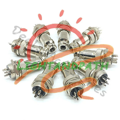 GX16/GX20/GX12 Ation Plug Male&Female Wire Panel Metal Connector 2/3/4/5/6Pin