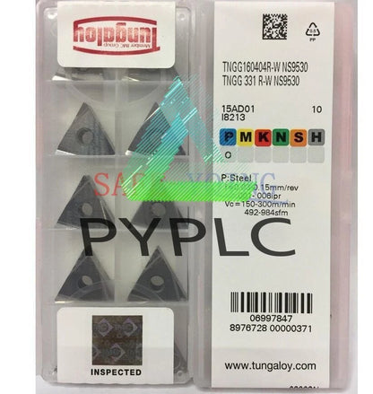 10PC Tungaloy TNGG160404R-W NS9530 CNC Carbide Inserts