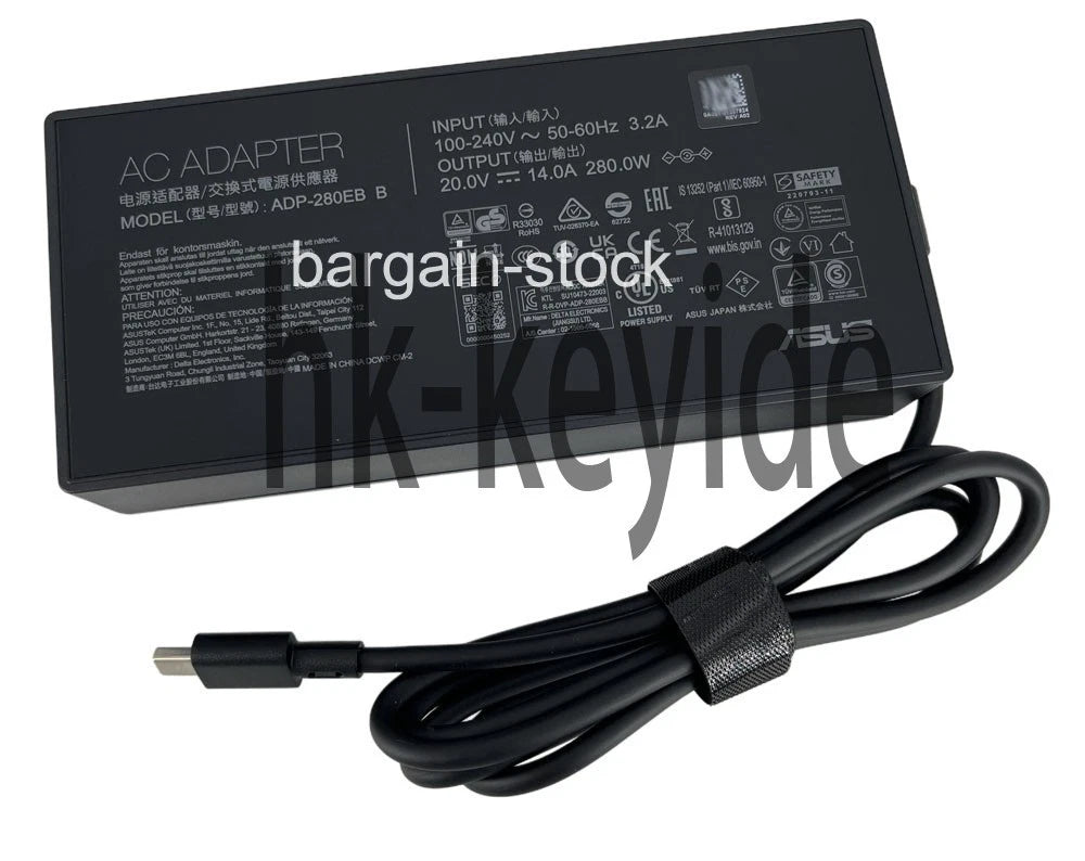 280W AC Adapter Charger For ASUS TUF Gaming F16 FX608JPR FX608JMR FX608JHR FX608