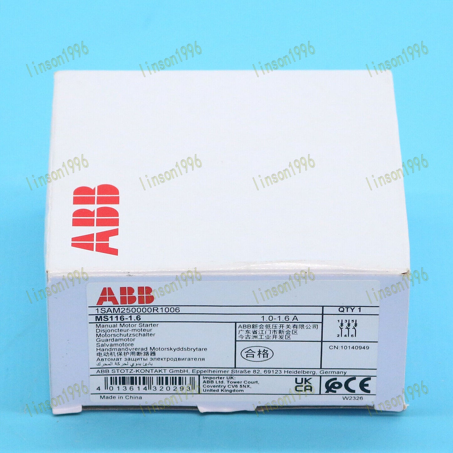 ABB MS116-1.6 1.0-1.6A Circuit Breaker Manual - ABB