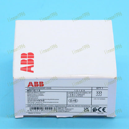 ABB MS116-1.6 1.0-1.6A Circuit Breaker Manual - ABB