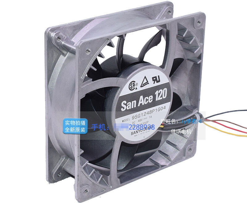 1pcs Sanyo 9SG1248P1G04 12038 48V cooling fan