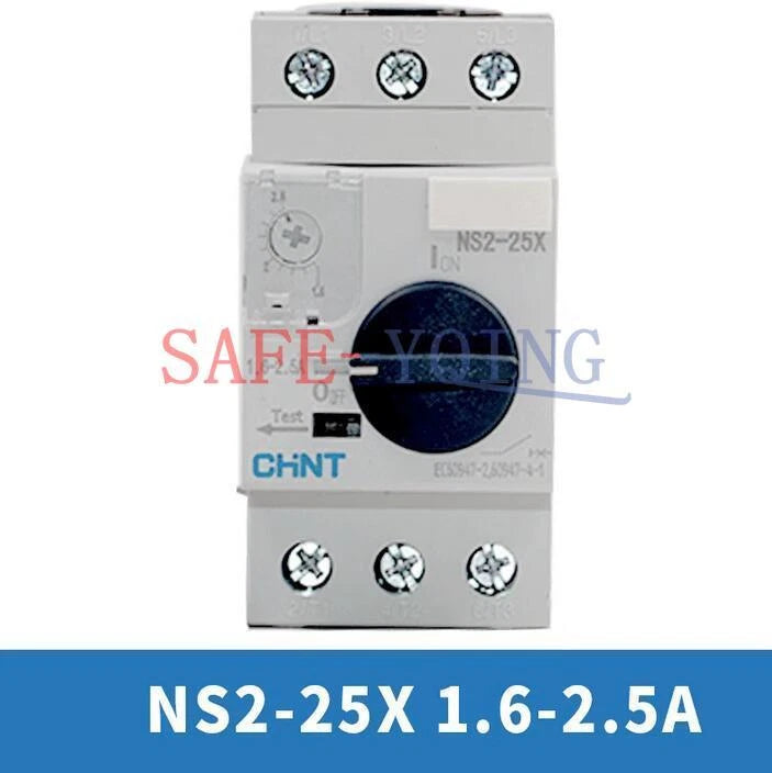 1PCS CHNT motor starter knob type NS2-25X overload short circuit protection