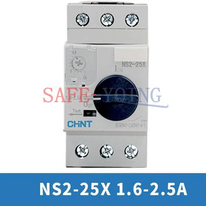 1PCS CHNT motor starter knob type NS2-25X overload short circuit protection