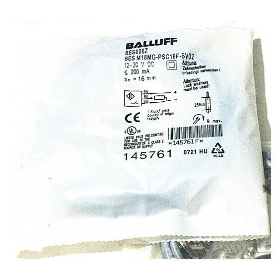 1PC BALLUFF Proximity Switch M18MG-PSC16F-BV02 - BALLUFF