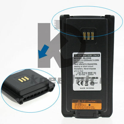 2pcs BL2008 Battery for HYTERA PD700 PD782U PD706U PD782G PD786G PD786G PD786