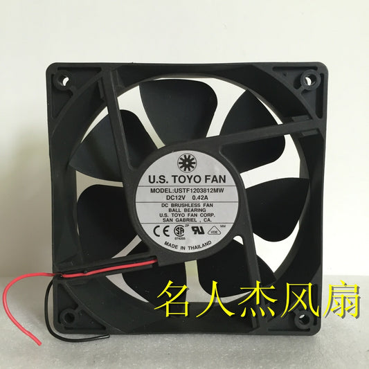 1pcs   USTF1203812MW 12CM 12038 12V 0.42A 2 wire chassis cooling fan