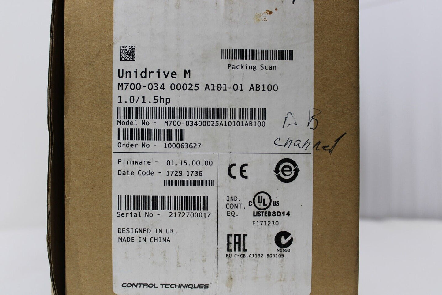 new Emerson M700-034 00025 A101 00 AB100 Drive M70003400025A10100AB100 - EMERSON