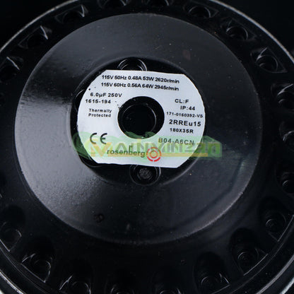 ONE 2RREu15 180x35R 53/64W 115V Centrifugal fan