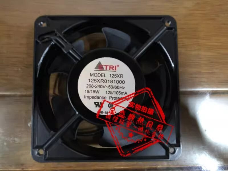 ETRI 125XR0181000 12038 208-240V 18/15W 12CM AC Axial Cooling Fan