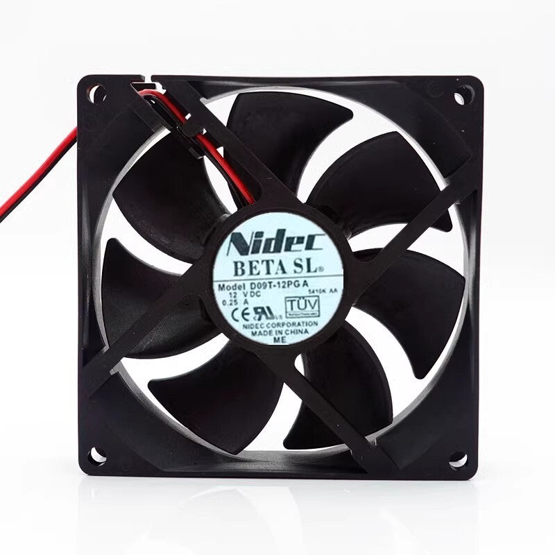NIDEC D09T-12PG A 9025 DC12V 0.25A 9CM 2-Wire Inverter Cooling Fan