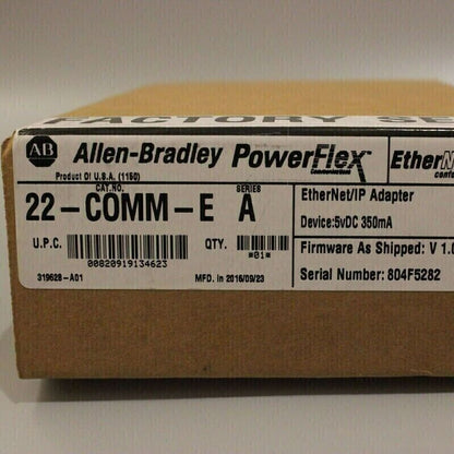 New Factory Sealed AB 22-COMM-E SER A PowerFlex Ethernet/IP Communication Adapter - POWERFLEX