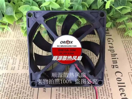 new ORITEK D0815A-20M DC20V 0.08A 2-Wire Silent Cooling Fan