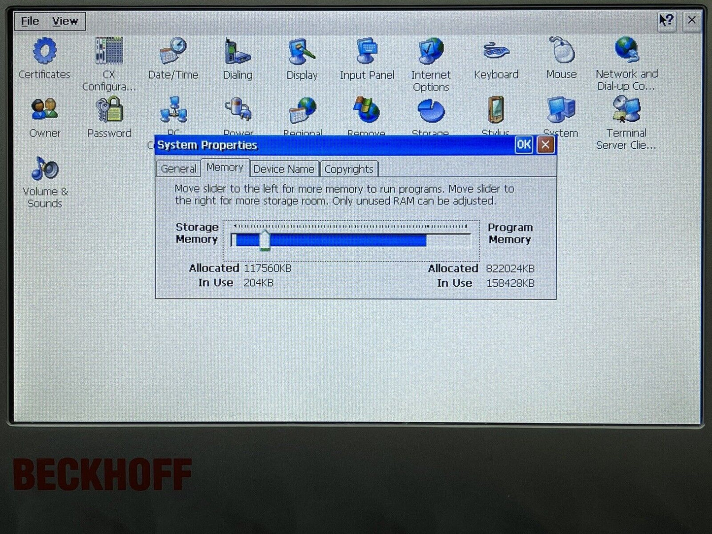 BECKHOFF CP6606-0001-0020 HMI TOUCHSCREEN 7-inch 800x480 24V DC - BECKHOFF