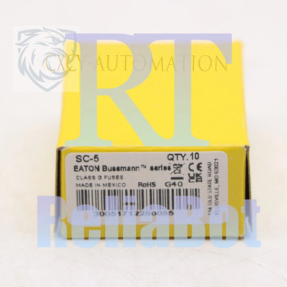 Bussmann SC-5 SC 5A 600Vac Time Delay Class G Fuse 10Pcs.