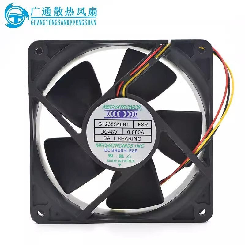 1pcs  MECHATRONICS G1238S48B1 DC48V 0.08A 3-wire cooling fan