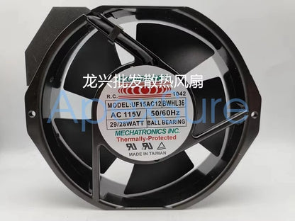 MECHATRONICS UF15AC12 BWHL36 AC115V 29/28W 172*150*38MM Cabinet Cooling Fan