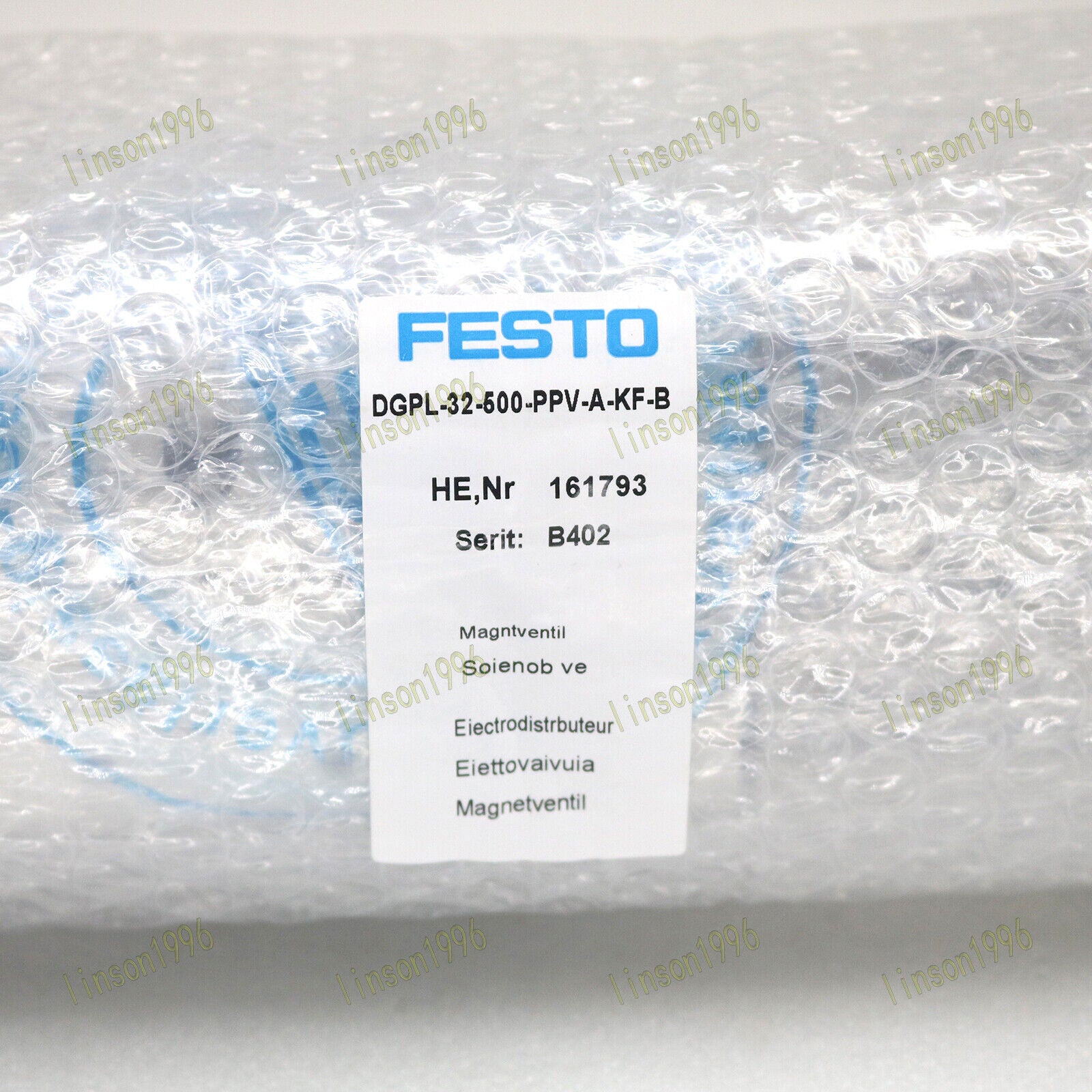 FESTO Rodless Cylinder DGPL-32-500-PPV-A-KF for industrial automation and high precision applications - FESTO