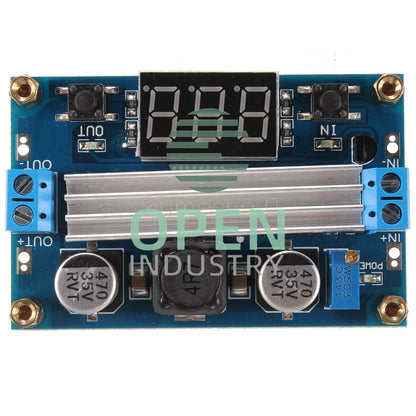 100W 3-35V 12V to 3.5-35V Boost Step-up Module LED Voltmeter +Heat Sink