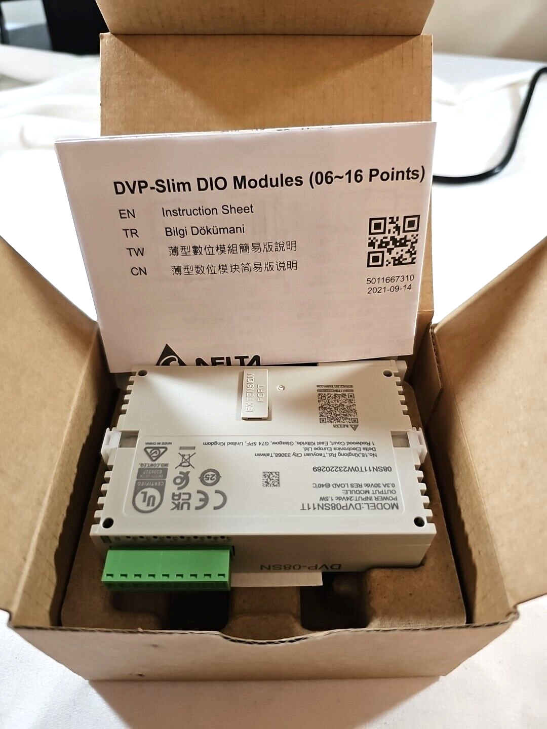 new DELTA DVP08SN11T 8 TRANSISTOR OUTPUT FUNCTION PLC MODULE - DELTA