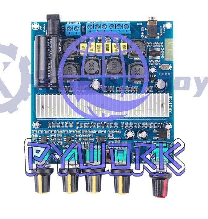 DC 12-24V Bluetooth 5.0 TPA3116D2 Digital Audio Amplifier Board 100W+50W+50W